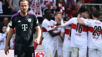 Harry Kane und die Bayern fahren mit einer Niederlage aus Stuttgart nach Hause. (Foto: Bernd Weißbrod/dpa)