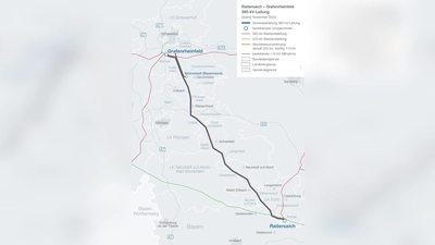 90 Kilometer lang ist die Leitung von Raitersaich nach Grafenrheinfeld. Sie führt über weite Strecken durch Gemeinden im Landkreis, die allerdings außer Oberscheinfeld alle im N-Ergie-Gebiet liegen.⋌Quelle: Tennet (Foto: Tennet)