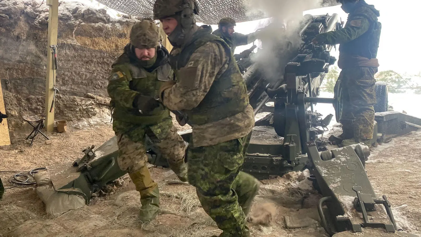 Kanadische Soldaten üben in Lettland. (Foto: Alexander Welscher/dpa)
