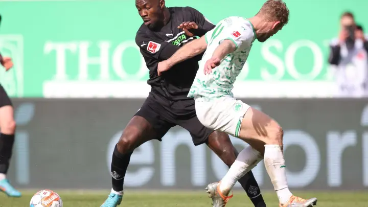 Borussia Mönchengladbach muss vorerst auf Marcus Thuram verzichten. (Foto: Daniel Karmann/dpa)