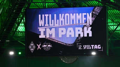 Zwölf Minuten schwiegen die Fans im Borussia-Park.  (Foto: Ulrich Hufnagel/dpa)