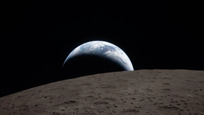 Diesen Blick auf die Erde hat die „Artemis 2“-Crew während ihres Mondfluges aufgenommen.  (Foto: Uncredited/NASA/AP/dpa)