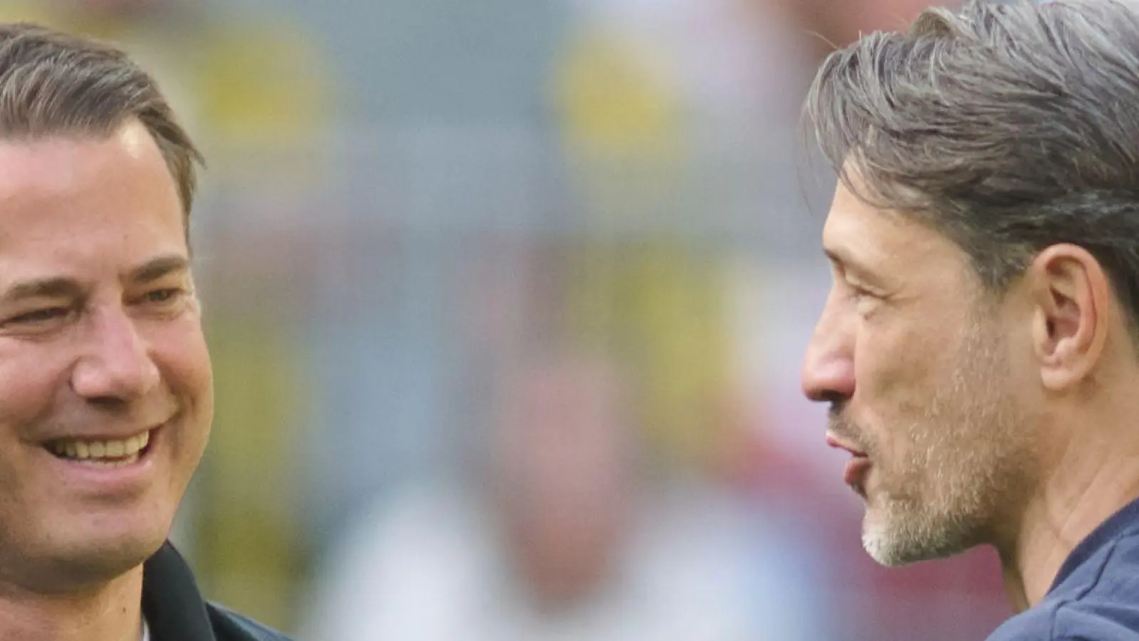 Viel Wertschätzung von Sportchef Lars Ricken (l), aber keine Eile bei einer Vertragsverlängerung mit Trainer Niko Kovac (r) (Foto: Bernd Thissen/dpa)