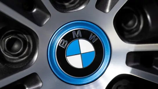 Das Logo von BMW ist an einer Felge von einem Auto zu sehen. (Foto: Sven Hoppe/dpa/Archivbild)