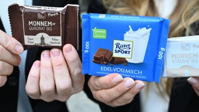 Ritter Sport kann im Markenrechtsstreit mit der Wacker GmbH aus Mannheim auf einen Sieg vor dem Oberlandesgericht Stuttgart hoffen.  (Foto: Bernd Weißbrod/dpa)