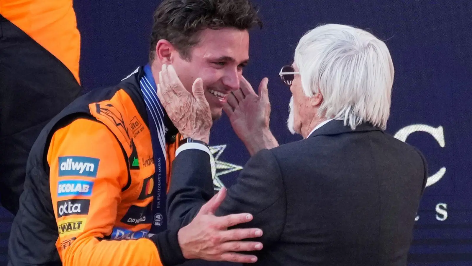 Lando Norris schlägt nach seinem Kanada-Aus zurück. (Foto: Darko Bandic/AP/dpa)