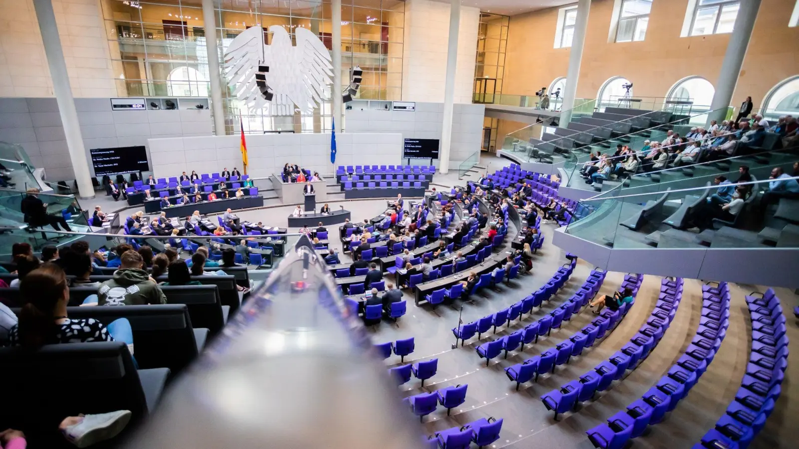 Die Abgeordneten des Deutschen Bundestages diskutierten heute über den Gesetzentwurf zur Abschaffung des Gesetzesparagrafen 219a, der das sogenannte Werbeverbot für Schwangerschaftsabbrüche regelt. (Foto: Christoph Soeder/dpa)