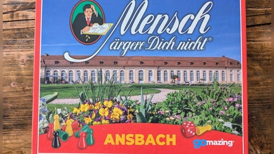 So in etwa könnte das Design für die Ansbach-Edition des klassischen Brettspiels „Mensch ärgere Dich nicht” aussehen. (Foto: gomazing)