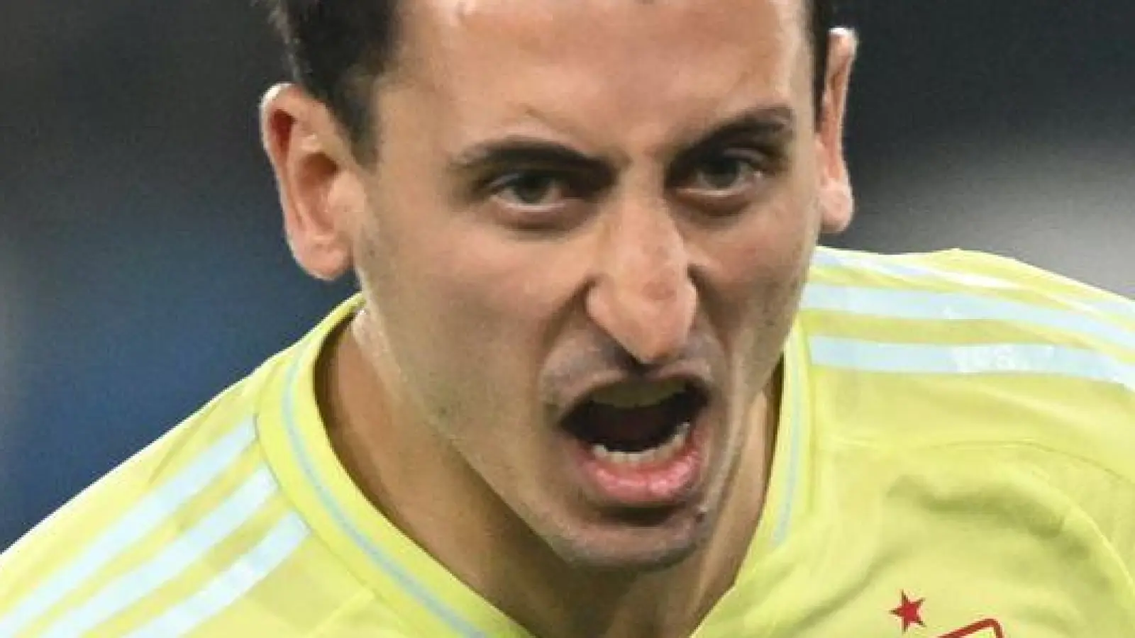 Mikel Oyarzabal führte Spanien mit einem Doppelpack zum Sieg. (Foto: Tamuna Kulumbegashvili/AP/dpa)