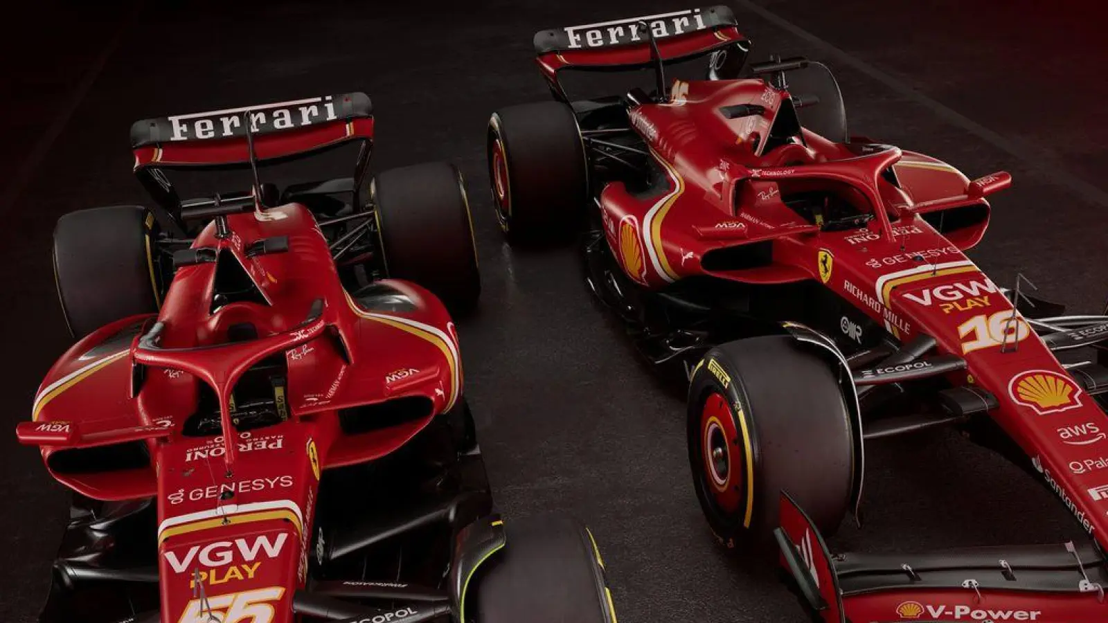 Ferrari hat seinen neuen Boliden für die Formel-1-Saison 2024 vorgestellt. (Foto: ---/Scuderia Ferrari/PA Media/dpa)