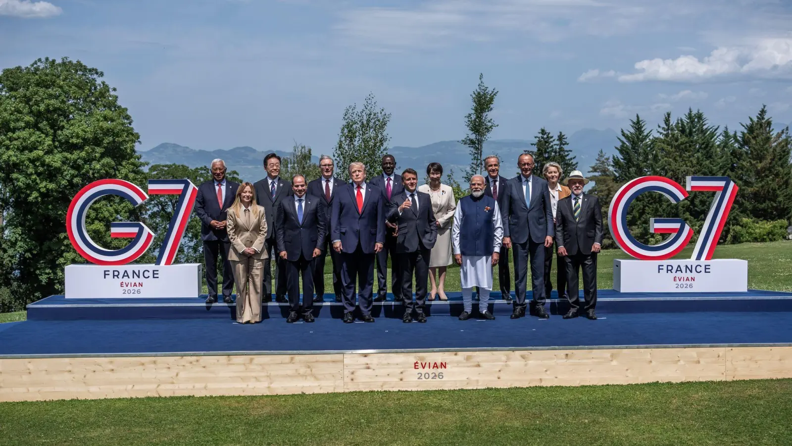 Gute Stimmung bei einem G7-Gipfel mit Trump. Das gab es lange nicht. (Foto: Michael Kappeler/dpa-Pool/dpa)