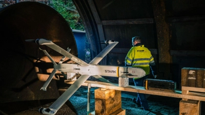 Nach Angaben von Stark Defence wurden mehr als 800 mm Panzerstahl durchdrungen.  (Foto: Mbda Deutschland Gmbh/dpa)