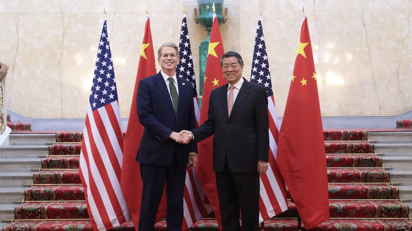 China und die USA sprechen in London über ihren Handelsstreit.  (Foto: Li Ying/XinHua/dpa)