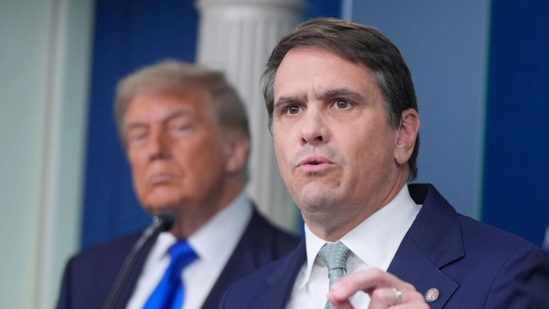 Der frühere Trump-Anwalt Todd Blanche soll im Amt des Justizministers bleiben. (Archivbild) (Foto: Manuel Ceneta/AP/dpa)