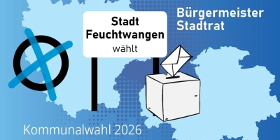 In Feuchtwangen findet am 8. März 2026 die Kommunalwahl statt. (Grafik: Susanne Pöhlmann)
