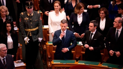 Ungarns Parlament hat den bürgerlichen Politiker Peter Magyar zum neuen Ministerpräsidenten gewählt.  (Foto: Denes Erdos/AP/dpa)