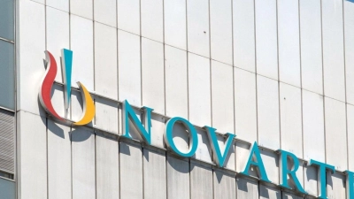 Der Hauptsitz des Schweizer Pharmaunternehmens Novartis. (Foto: Patrick Seeger/dpa)