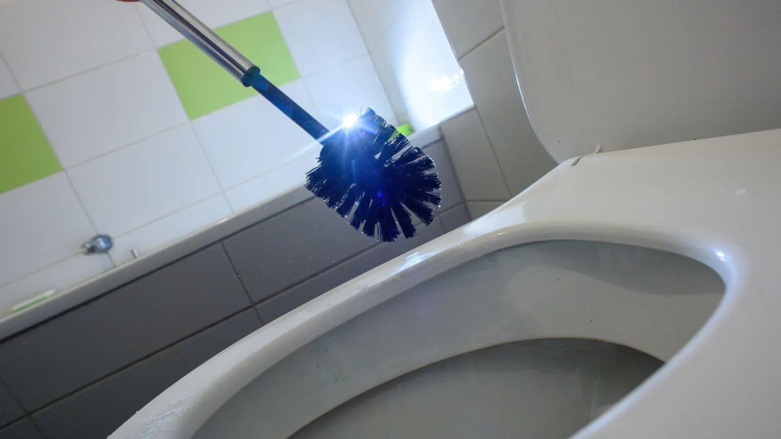 Die Klobürste putzt den Schmutz weg, für Kalkbeläge muss ein WC-Reiniger her. Welcher säubert die Toilette wirklich gut? (Foto: Klaus-Dietmar Gabbert/dpa-tmn)