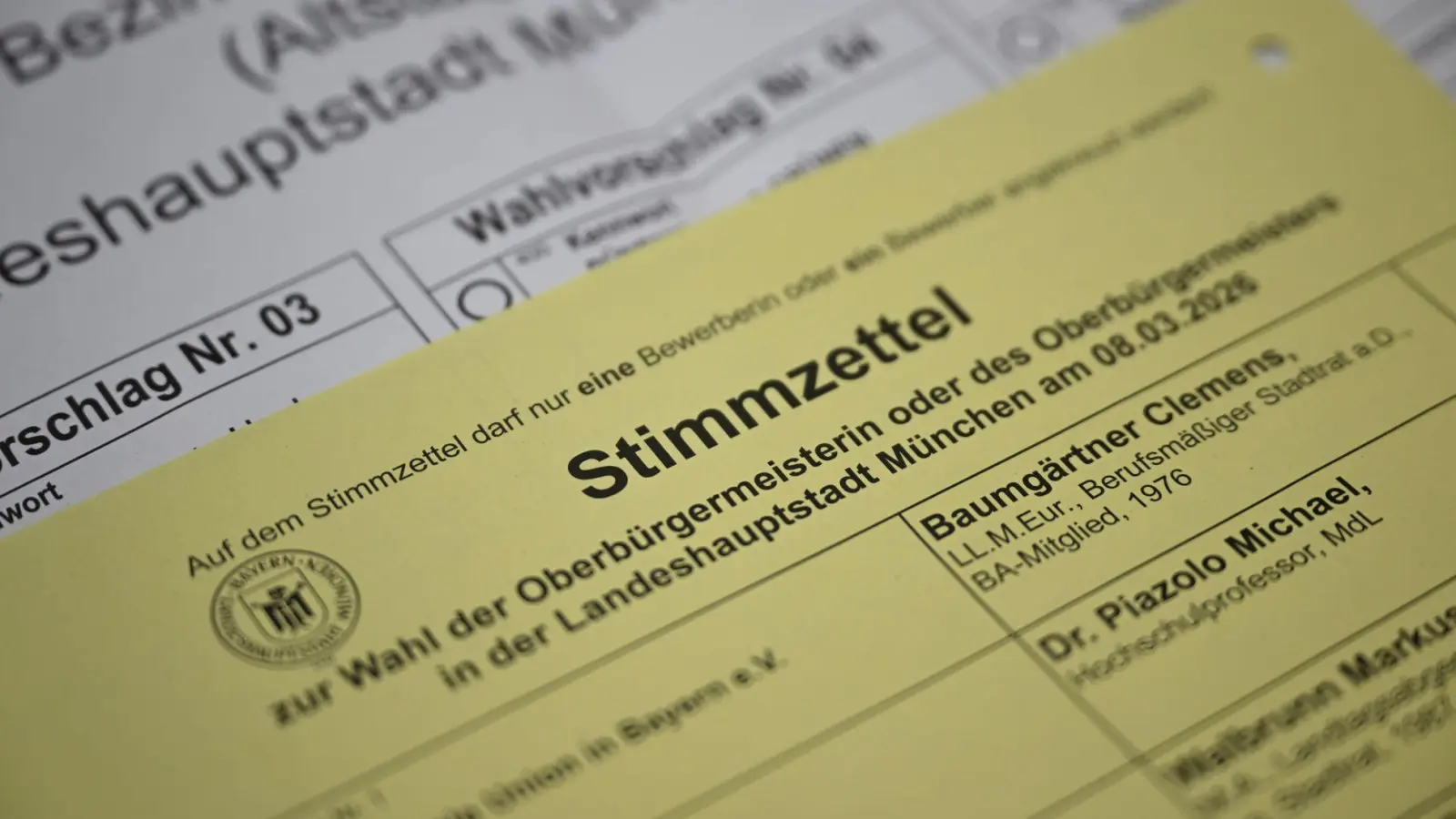 Wahlunterlagen in Weiden i.d. Oberpfalz sind teils fehlerhaft. (Symboldbild) (Foto: Felix Hörhager/dpa)