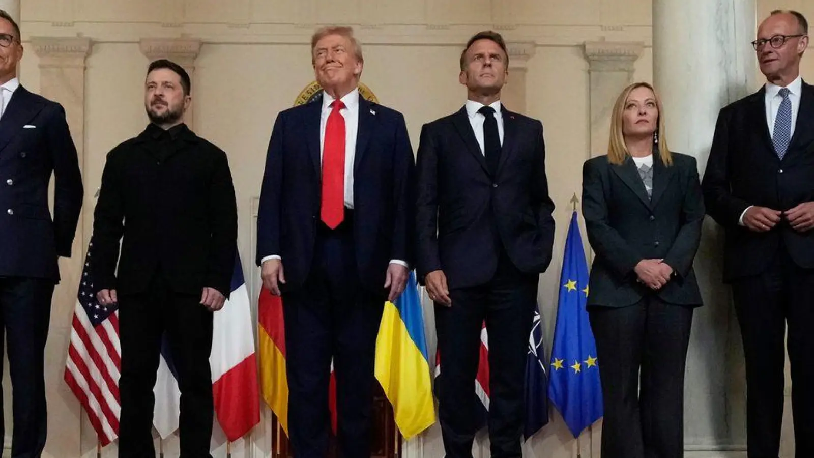 Trump arbeitet an einem Zweiertreffen Putins mit Selenskyj. (Foto: Alex Brandon/AP/dpa)