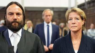 Christina Block steht seit Juli 2025 vor Gericht. (Foto: Marcus Brandt/Pool dpa/dpa)