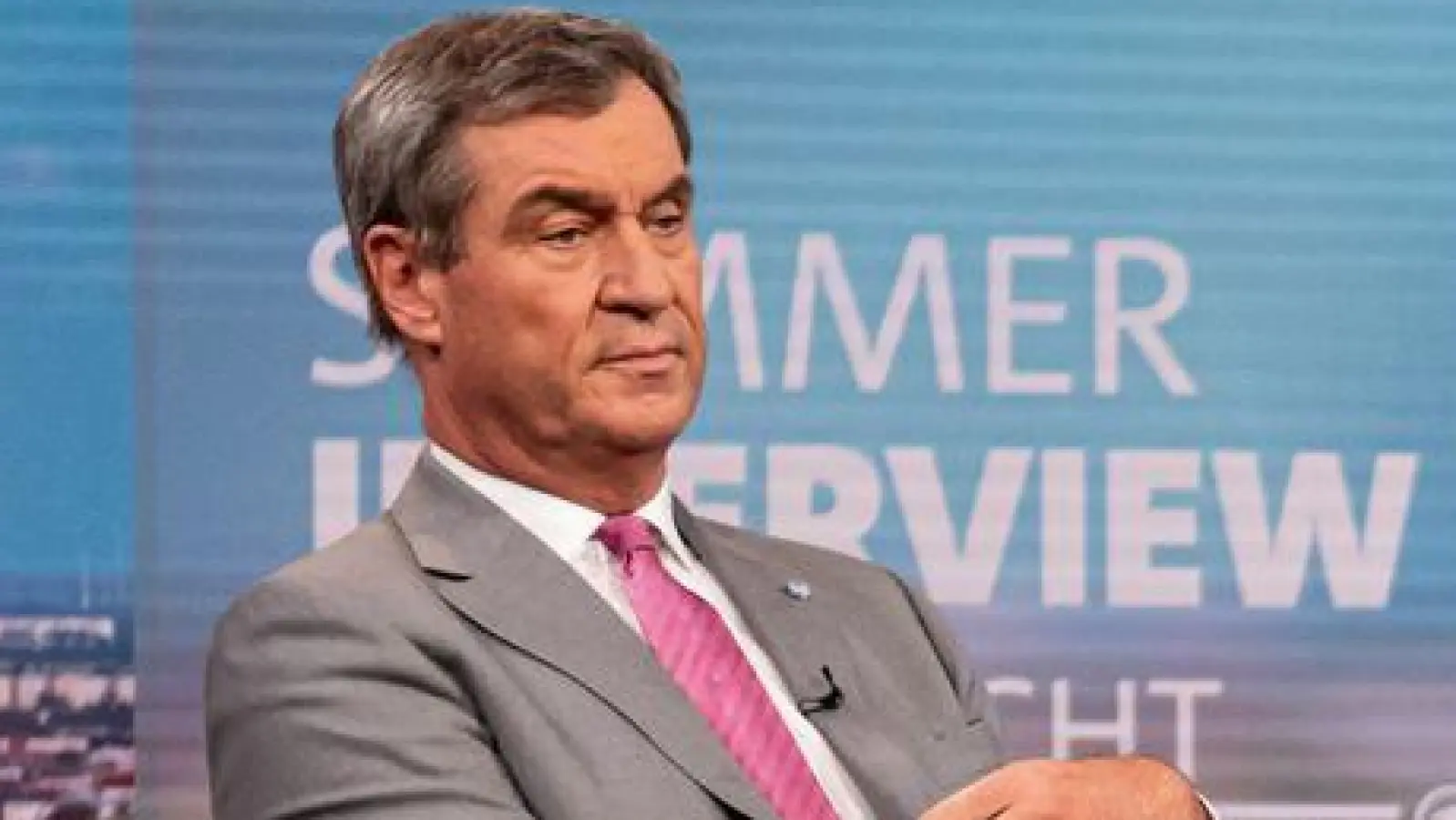 CSU-Chef Söder gab der ARD ein Sommerinterview. (Foto: Fabian Sommer/dpa)