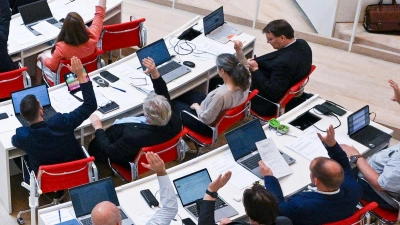 Die Koalition von SPD und BSW in Brandenburg ist in einer Krise - in der BSW-Fraktion rumort es. (Archivbild) (Foto: Jens Kalaene/dpa)