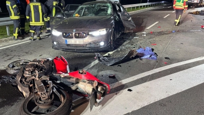 Ein Motorradfahrer ist bei Marktbergel in Mittelfranken tödlich verunglückt. (Foto: Kevin Weddig/NEWS5/dpa)