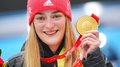Hannah Neise gewann die Goldmedaille im Skeleton. (Foto: Michael Kappeler/dpa-Zentralbild/dpa)