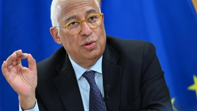 Die EU muss die Ukraine weiterhin mit allen Mitteln unterstützen, fordert EU-Ratspräsident António Costa im Interview. (Foto: Markus Lenhardt/dpa-ENR Pool/dpa)