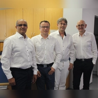 Dr. Monzer Al Mortaza, Daniel Rakowitz, Frank Emmert und Dr. Ulrich Köhl von der Gemeinschaftspraxis in der Draisstraße in Ansbach sehen sich auf die Schließung der Urologie bei ANregiomed gut vorbereitet. (Foto: Robert Maurer)