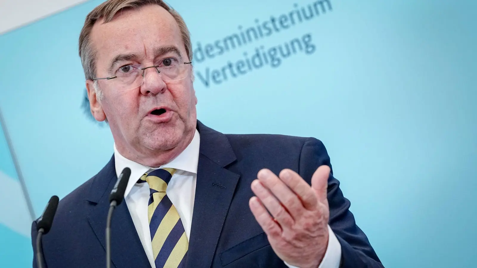 Verteidigungsminister Pistorius stellte in Berlin die erste deutsche Militärstrategie vor. (Foto: Kay Nietfeld/dpa)