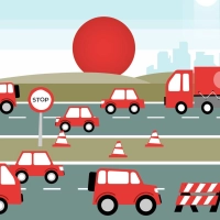 Die einen fahren hin, die andern zurück - und an den Baustellen trifft man sich im Stau. (Foto: dpa-infografik/dpa-tmn)