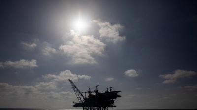 Die israelische Plattform Leviathan zur Förderung von Erdgas im Mittelmeer. (Foto: Ariel Schalit/AP/dpa)
