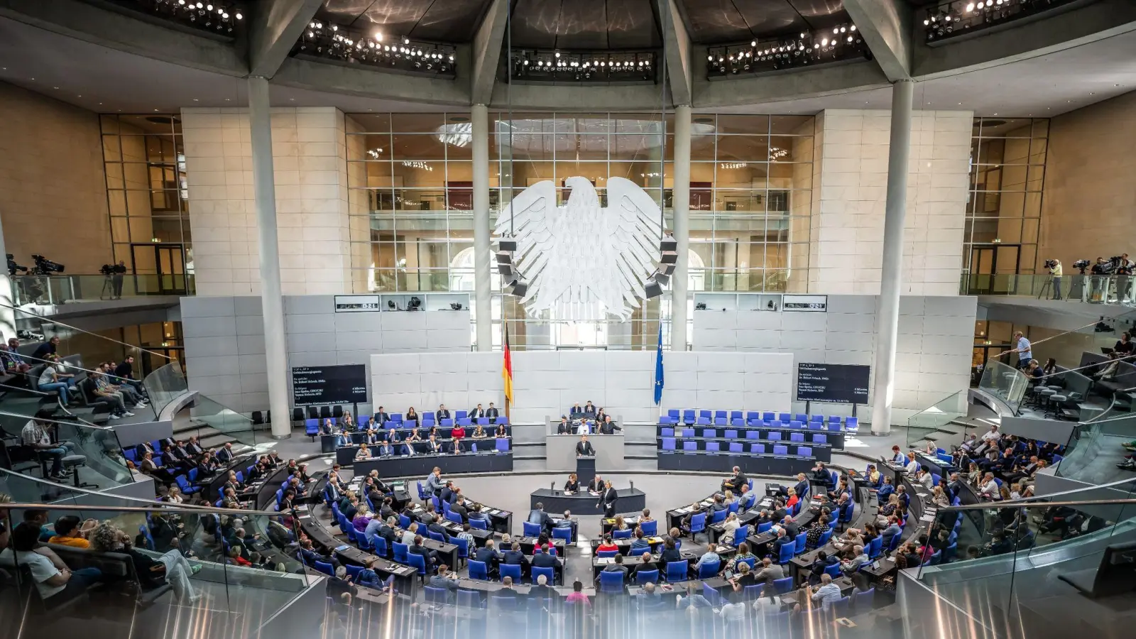 Bundestagsdebatte zum Haushalt 2024. (Foto: Michael Kappeler/dpa)
