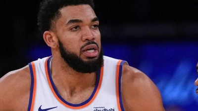 54 Punkte Vorsprung erarbeiteten sich die Knicks im Stadtduell mit den Nets. (Foto: Frank Franklin II/AP/dpa)