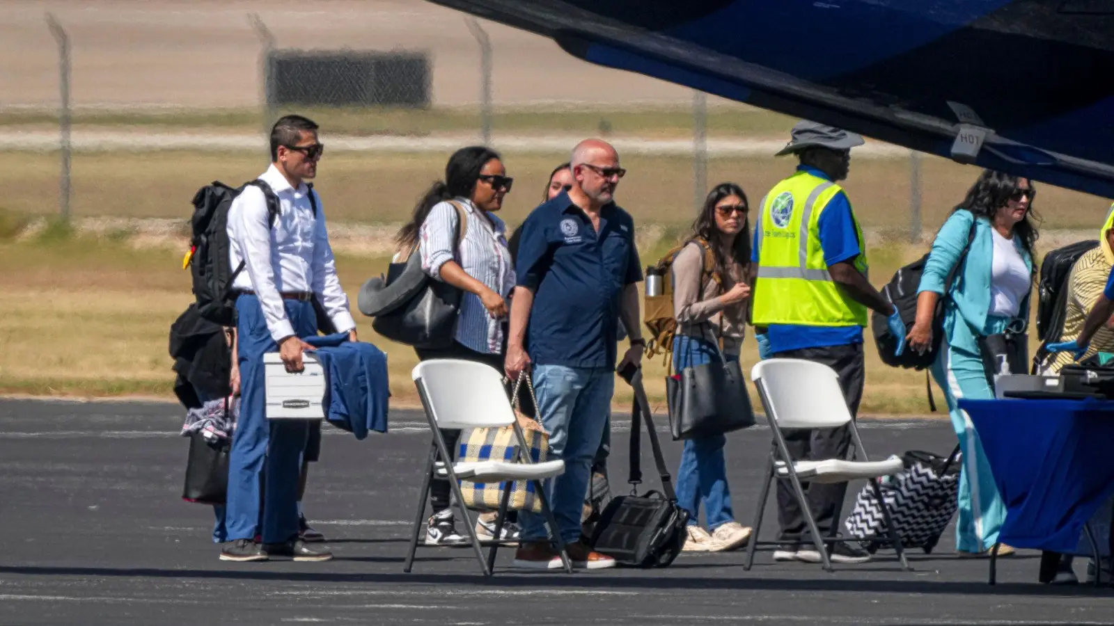 Demokraten sind aus Texas abgereist, um das nötige Quorum für eine Abstimmung über Wahlkreise in dem Bundesstaat zu verhindern.  (Foto: Aaron E. Martinez/Austin American-Statesman/AP/dpa)