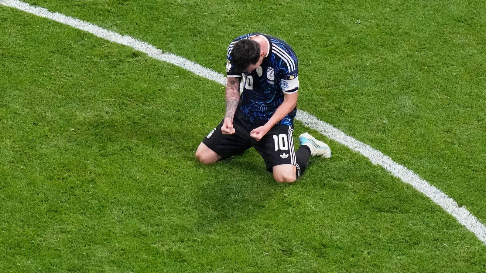 Er schreit seine Freude heraus. (Foto: Lynne Sladky/AP/dpa)