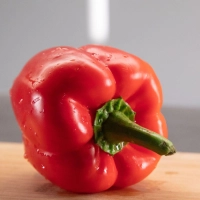 Lässt sich eine Paprika mit einem gezielten Handgriff leichter entkernen? (Foto: Christin Klose/dpa-tmn)