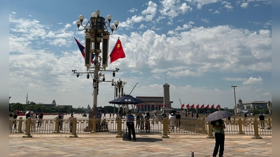 Auf dem Tian'anmen-Platz herrschte zum Gedenktag Normalität.  (Foto: Johannes Neudecker/dpa)