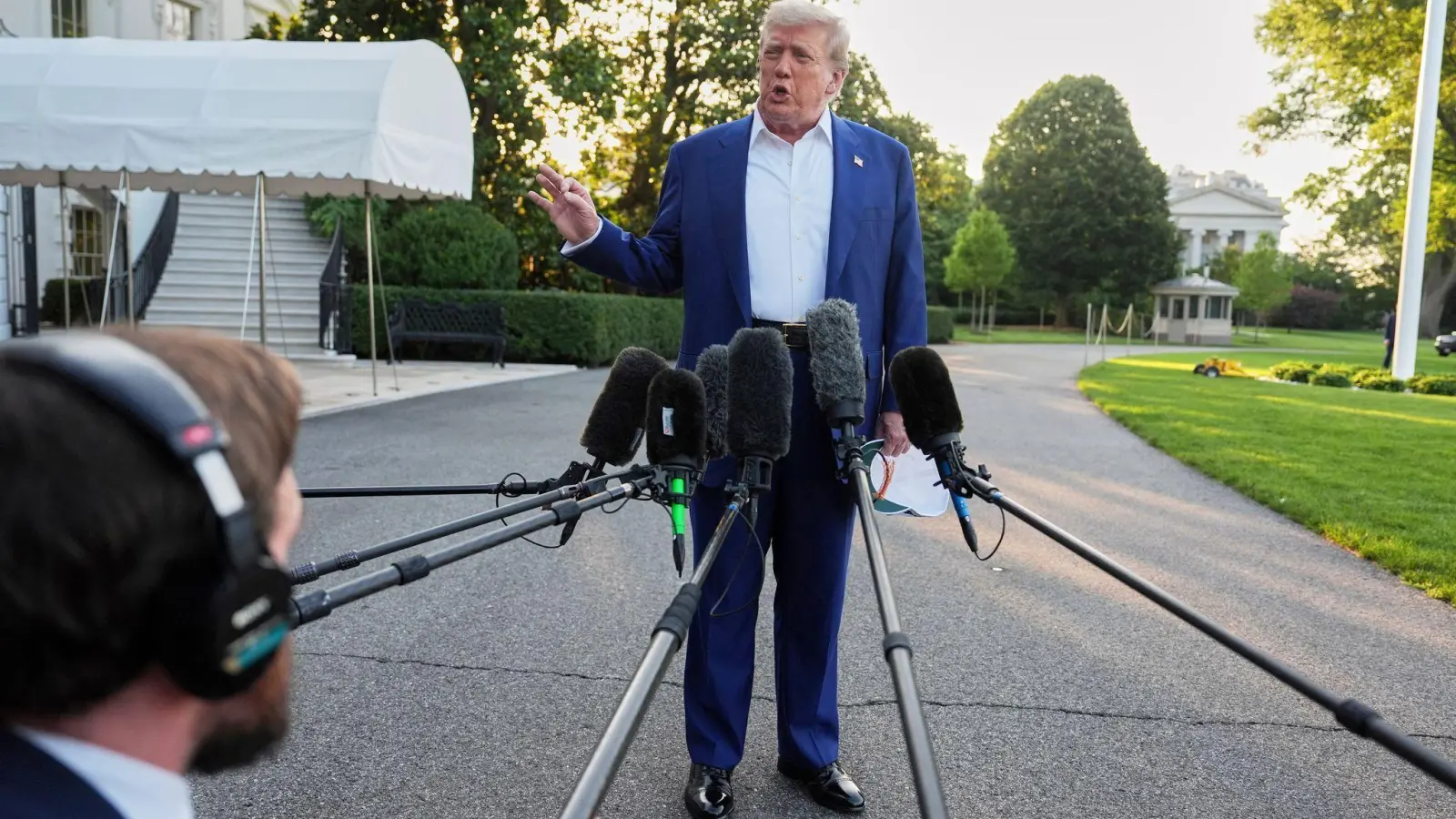 US-Präsident Donald Trump will nach eigenen Worten keine Machtwechsel im Iran erreichen. (Foto: Evan Vucci/AP/dpa)