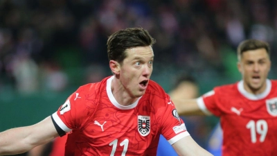 Für Österreich ist Michael Gregoritsch ein Dauerbrenner. (Archivbild) (Foto: Heinz-Peter Bader/AP/dpa)