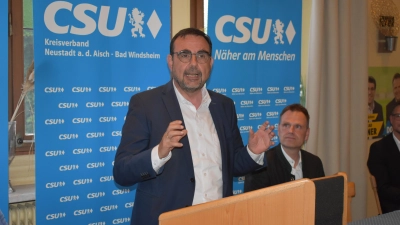 Klaus Holetschek kam zum politischen Abend der CSU nach Emskirchen. (Foto: Ute Niephaus:)