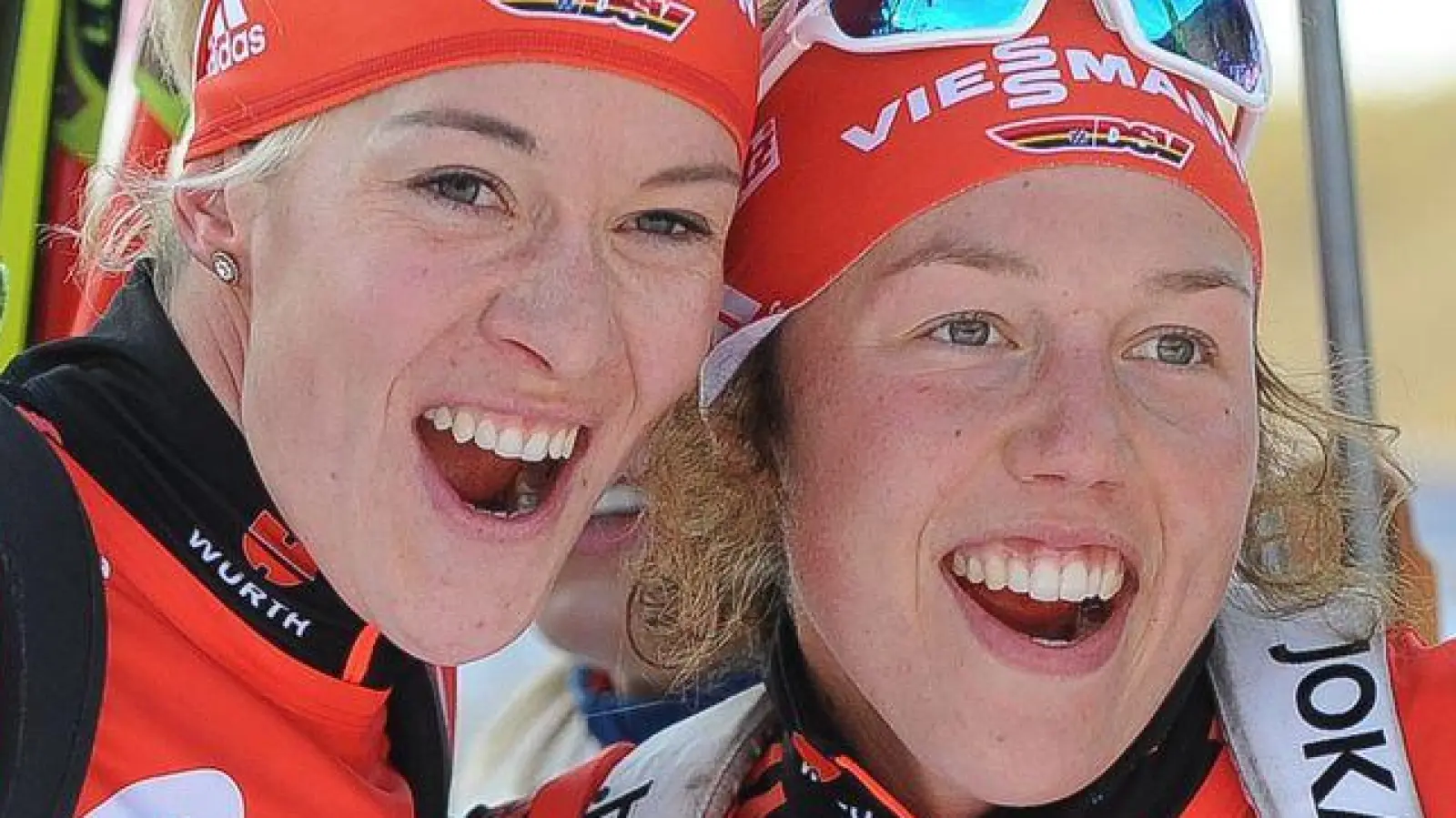 Sie verband eine enge Freundschaft: Maren Hammerschmidt (l) und Laura Dahlmeier. (Archivbild) (Foto: picture alliance / dpa)