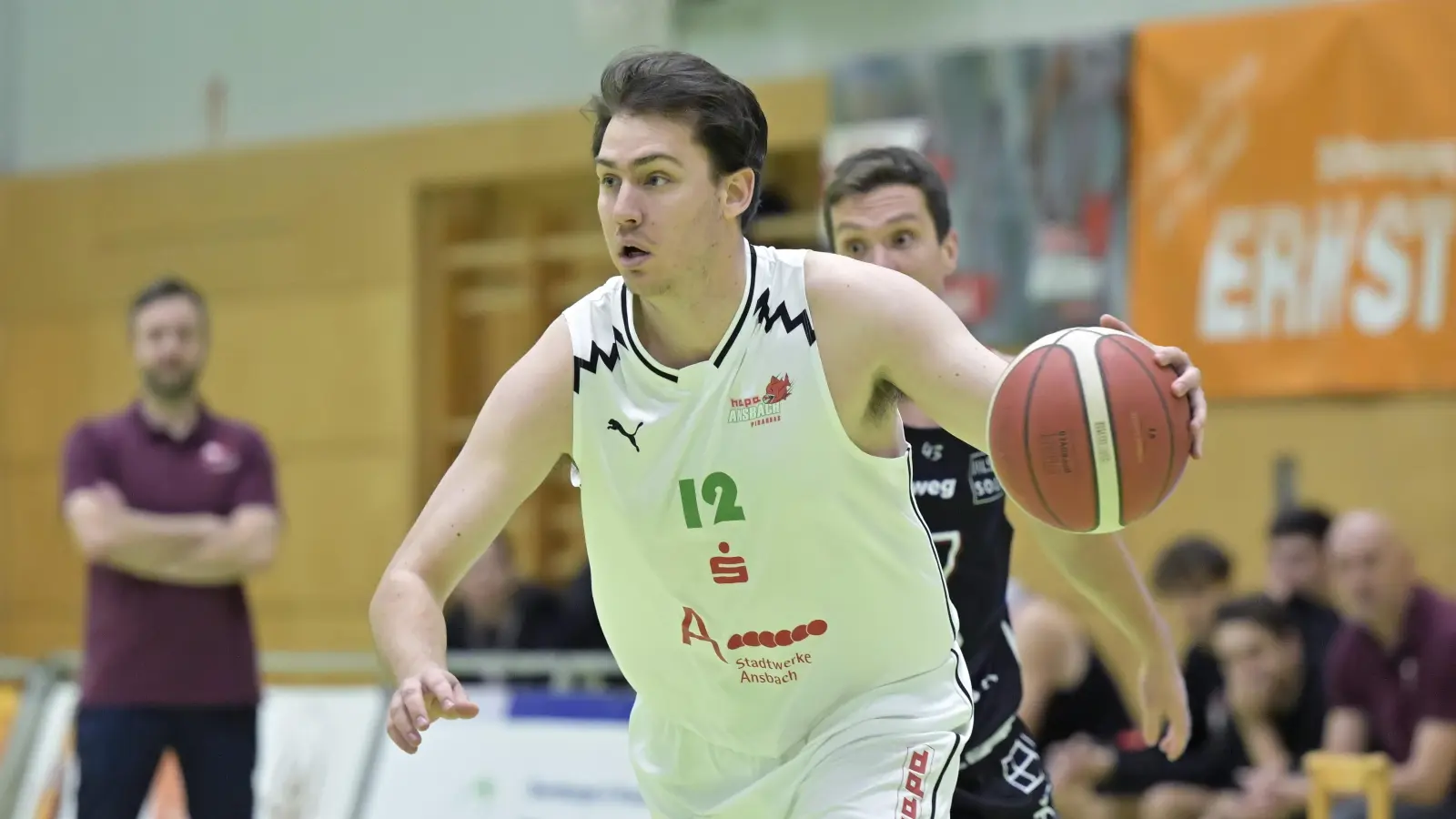 Jackson Kent war beim 92:76 gegen den TSV Nördlingen mit 17 Punkten und drei Dreiern zweitbester Werfer der Ansbach Piranhas. (Foto: Martin Rügner)