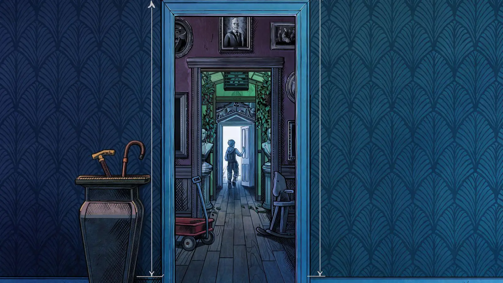 Ein Raum, dahinter ein Raum, und noch ein Raum: In „Blue Prince“ geht es mehr als rätselhaft zu. (Foto: Dogubomb/Raw Fury/dpa-tmn)