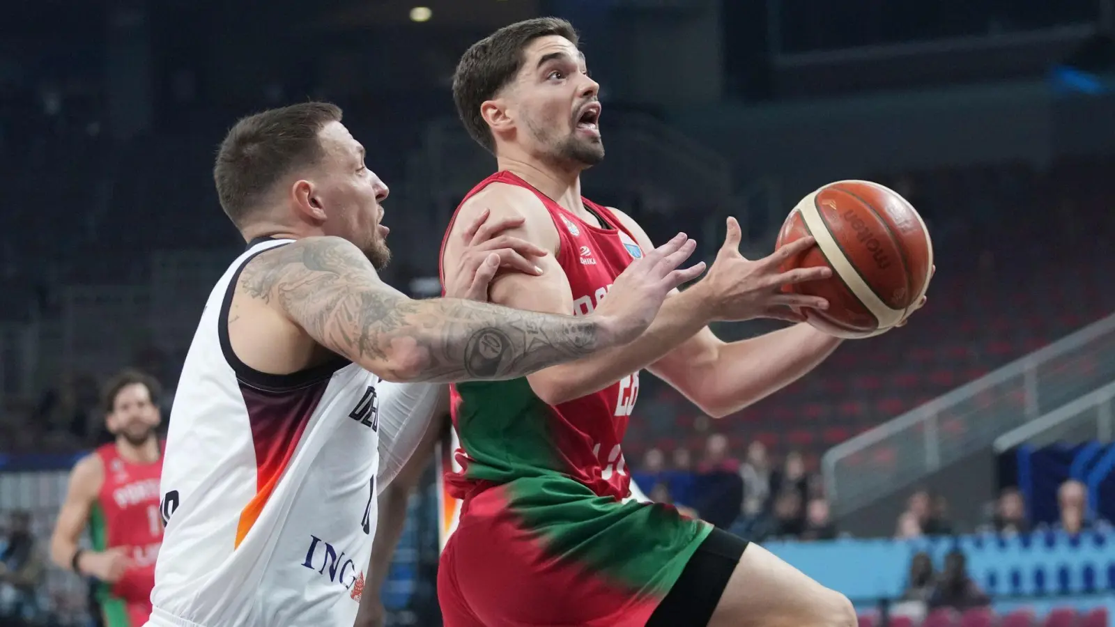 Deutschlands Basketballer hatten mit Portugal mehr Mühe als erwartet. (Foto: Sergei Grits/AP/dpa)