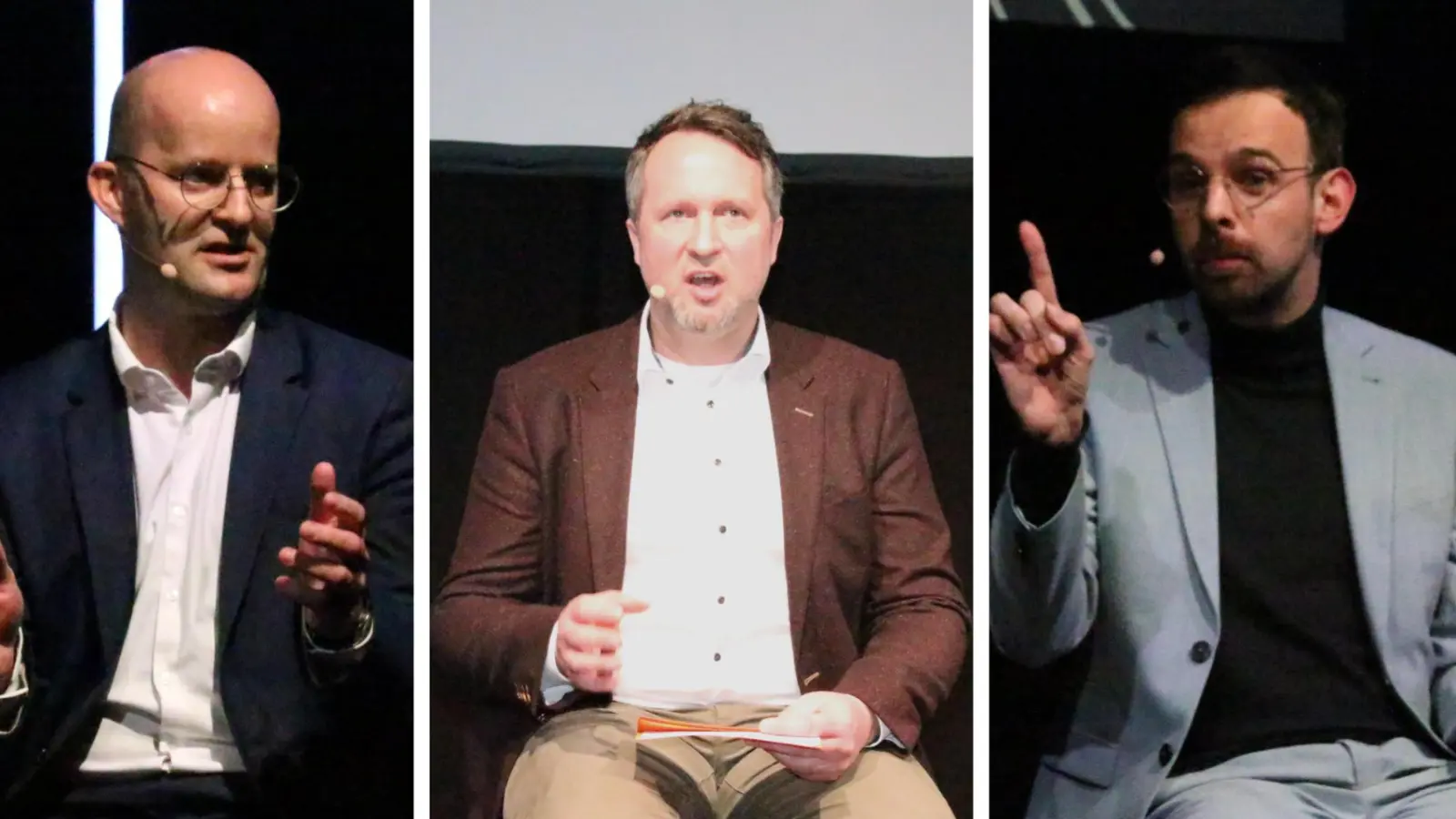 Die Kandidaten für den OB-Posten in Rothenburg (v.l.): Dr. Markus Naser, Florian Vogel und Christoph Rösch. (Foto: Stefan Neidl)
