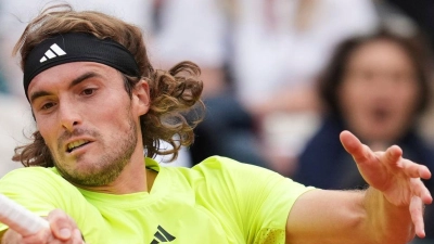 Stefanos Tsitsipas schlägt erstmals in München auf. (Archivbild) (Foto: Aurelien Morissard/AP/dpa)