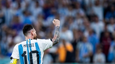 Argentiniens Superstar Lionel Messi ist nun alleiniger WM-Rekordspieler. (Foto: Tom Weller/dpa)